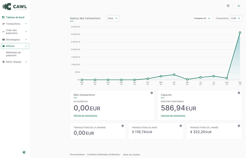 Etape 3 - Ajout de moyen de paiement - guide de démarrage