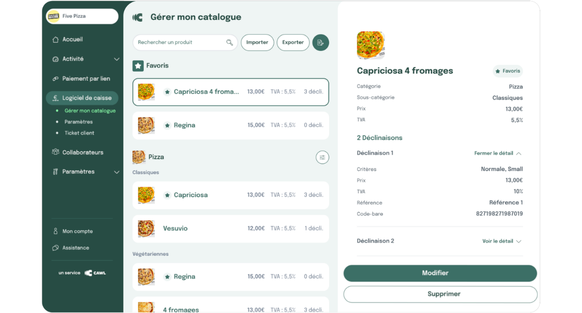 Catalogue produit portail offre intégrale de CAWL