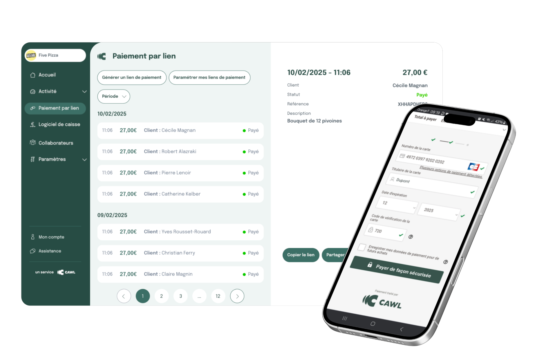Options paiement par lien et e-commerce - offre intégrale
